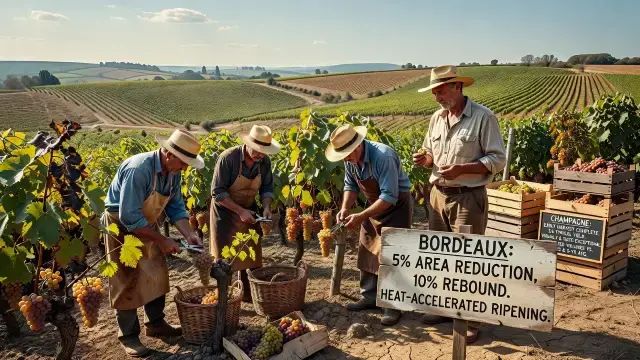 French Wine Harvest Hits Historic Low After Summer Heatwaves